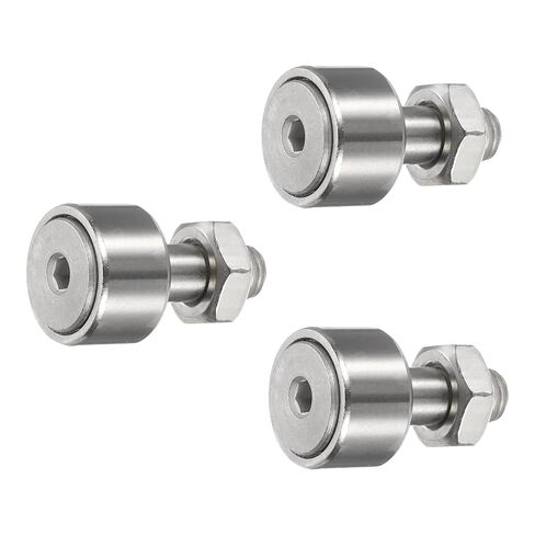 uxcell 3Pcs Cam Follower Track Runner Bearings CF10/KRV22 X Needle Roller Stud Track Bearing, 22mm Roller Diameter, M10 Stud Type for Machine Tool Guide Rail (Hexagon Socket) in Saudi Arabia