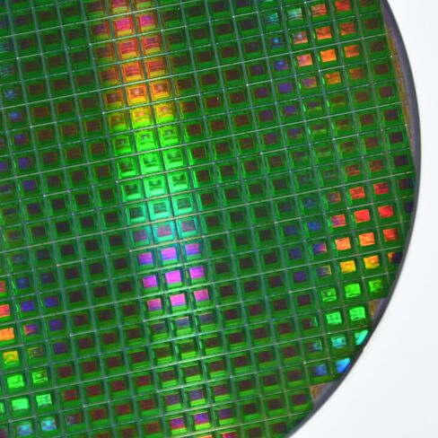 8-inch Green Silicon Wafer, Integrated Circuit IC Chips, Part # 803 semiconductor Integrated Circuit for Exhibition, Teaching in Saudi Arabia