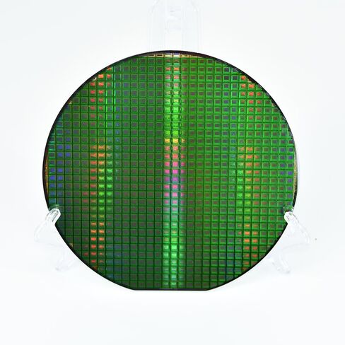 8-inch Green Silicon Wafer, Integrated Circuit IC Chips, Part # 803 semiconductor Integrated Circuit for Exhibition, Teaching in Saudi Arabia