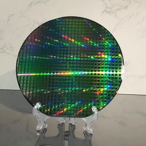8-inch Green Silicon Wafer, Integrated Circuit IC Chips, Part # 803 semiconductor Integrated Circuit for Exhibition, Teaching in Saudi Arabia