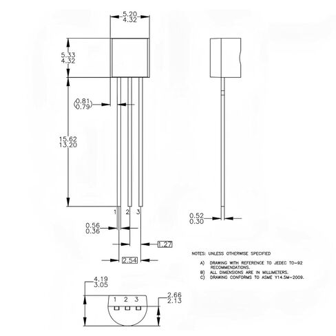 10PCS 2N3819 N-Channel J-FET Transistors 25V TO-92 in Saudi Arabia