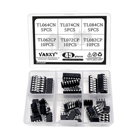 6Values 45pcs ic Kits TL064CN TL074CN TL084CN TL062CP TL072CP TL082CP Low Power JFET Input Operational Amplifiers in Saudi Arabia
