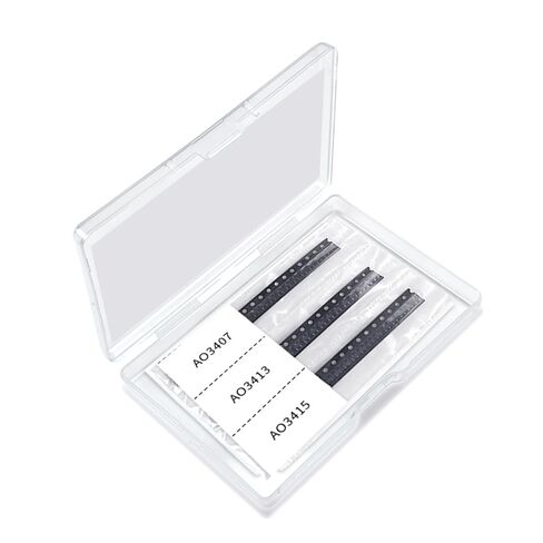 8Values 160Pcs AO3400 AO3401 AO3402 AO3404 AO3406 AO3407 AO3413 AO3415 Field Effect Transistor MOS Power MOSFET Transistor Surface-Mount Device in Kuwait