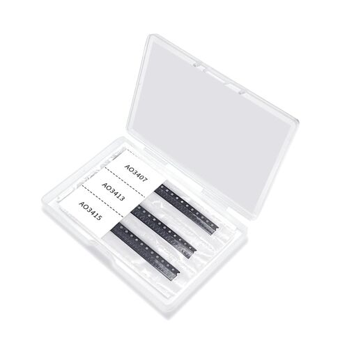 8Values 160Pcs AO3400 AO3401 AO3402 AO3404 AO3406 AO3407 AO3413 AO3415 Field Effect Transistor MOS Power MOSFET Transistor Surface-Mount Device in Kuwait