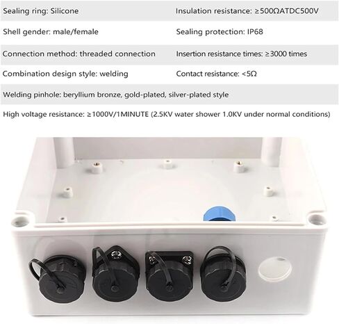 1Set SP16 IP68 موصل مقاوم للمياه 2/3/4/5/6/7/8/9 دبوس PlugMale والإناث لوحة مقابس جبل سلك كابل (SP16-5L) in Kuwait