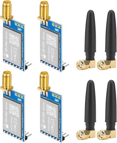 مجموعة تطوير DX-LR02 سهلة الاستخدام 868/915 ميجاهرتز LoRa ASR6601 مع هوائي في واجهة الأوامر Uart طويلة المدى 5KM 22dBm وحدة إرسال واستقبال لاسلكية لـ Arduino in Kuwait