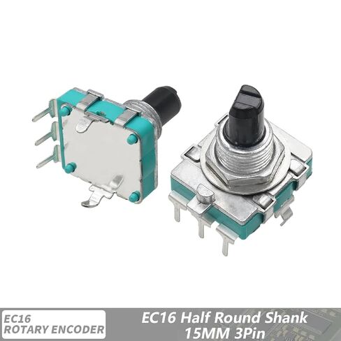 EC16 Digital Rotary Encoder, 360 Degree Rotating Pulse Potentiometer, 24-Bit, 15/20mm Shaft Length, 5-Pack, RoHS CE Certified (Full axis 20mm) in Saudi Arabia