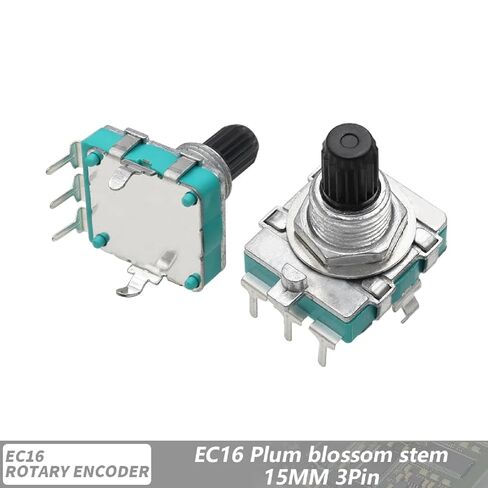 EC16 Digital Rotary Encoder, 360 Degree Rotating Pulse Potentiometer, 24-Bit, 15/20mm Shaft Length, 5-Pack, RoHS CE Certified (Full axis 20mm) in Saudi Arabia