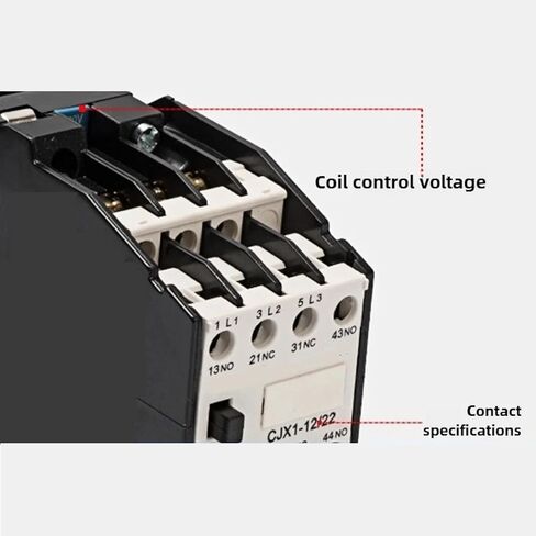 CJX1 Series AC Contactor, 2NO 2NC Contacts, 35mm DIN Rail Mount, Compact Design for Industrial and Commercial Electrical Switching (CJX1-22 110V) in Saudi Arabia