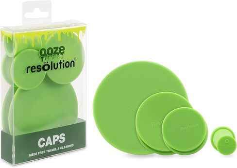 ResOlution Caps Universal Caps for Cleaning, Storage, and Odor Proofing Glass Water Pipes/Rigs and More - Green in Kuwait