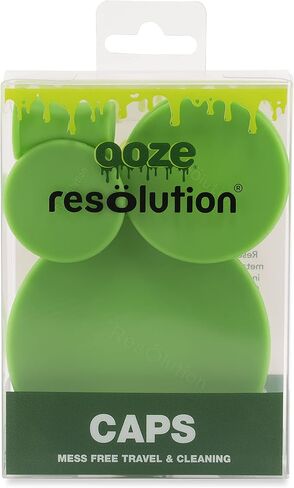 ResOlution Caps Universal Caps for Cleaning, Storage, and Odor Proofing Glass Water Pipes/Rigs and More - Green in Kuwait