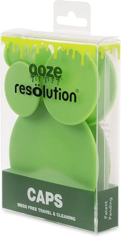 ResOlution Caps Universal Caps for Cleaning, Storage, and Odor Proofing Glass Water Pipes/Rigs and More - Green in Kuwait
