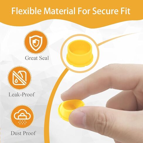 12 قطعة من أغطية القنينات الواقية سعة 3 مل مع ملصقات، 6 ألوان متنوعة من أغطية الأغطية المقاومة للتسرب والغبار، سهلة التنظيف وقابلة لإعادة الاستخدام in Kuwait