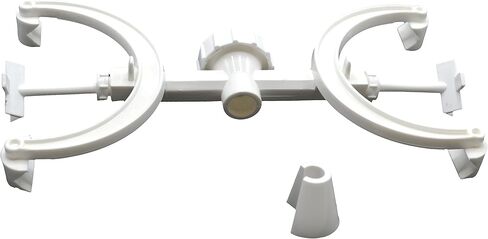 Burette Clamp - Double - Fits 10mm or 12.5mm Rods - Polypropylene Plastic in Saudi Arabia