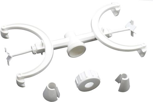 Burette Clamp - Double - Fits 10mm or 12.5mm Rods - Polypropylene Plastic in Saudi Arabia