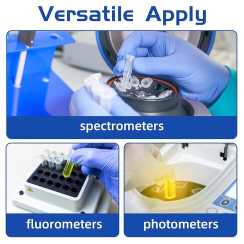 100 قطعة من Fiwochic من البوليسترين، 2.5-4.5 مل من البلاستيك للاستعمال مرة واحدة، بلاستيك PS مع جانبين شفافين لأجهزة قياس الطيف الضوئي في المختبر in Kuwait