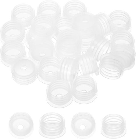 PATIKIL Bottle Adapter 0.87"/22mm, 25 Pcs Press in Bottle Adapter Plug for Oral Dispensers Liquid Oil Plastic Glass Bottles Stopper, Clear in Saudi Arabia