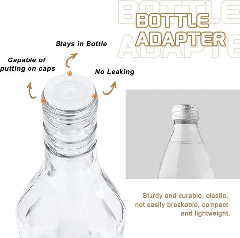 PATIKIL Bottle Adapter 0.87"/22mm, 25 Pcs Press in Bottle Adapter Plug for Oral Dispensers Liquid Oil Plastic Glass Bottles Stopper, Clear in Saudi Arabia