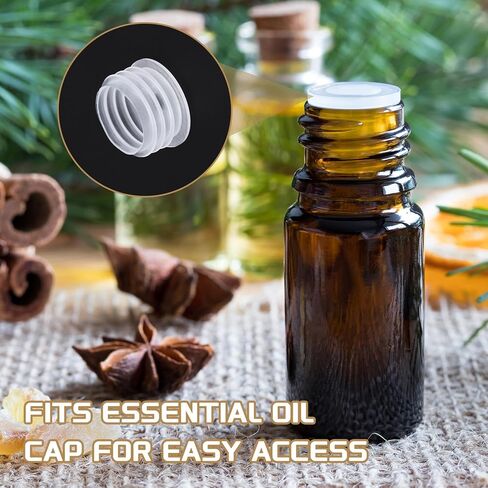 PATIKIL Bottle Adapter 0.87"/22mm, 25 Pcs Press in Bottle Adapter Plug for Oral Dispensers Liquid Oil Plastic Glass Bottles Stopper, Clear in Saudi Arabia