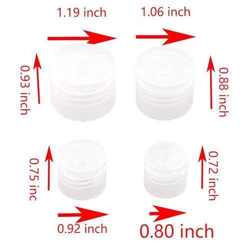 YHXiXi 16 قطعة من أغطية الزجاجات المقاومة للتسرب، موزع علوي لزجاجة الحمام المنزلية، أغطية فارغة شفافة 4 مقاسات، أغطية قلاب بلاستيكية للأسنان، أغطية لوشن، أغطية قلابة in Kuwait