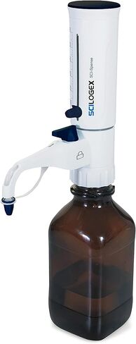 SCILOGEX SCI-Spense2 Bottletop Dispenser 0.5-5mL with 45mm Thread & 5 Adapters - Autoclavable w/Volume Locking Mechanism & Reagent Recovery Tap for Laboratory Bottles in Kuwait