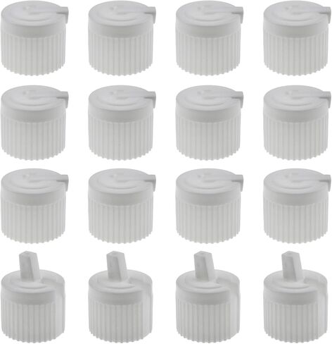 safycaby 16PCS 24 Teeth 410 Diameter White Flip Top Dispensing Cap Leak-Proof Caps Flip Top Snap Reusable Flip-Top Bottle Caps for Shampoo/Moisturizer Squeeze Bottles (24/410) in Saudi Arabia