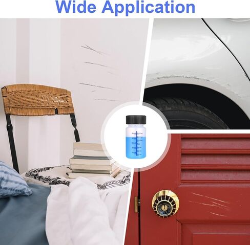 حاوية طلاء zisiueel 60 قطعة سعة 50 مل - زجاجات طلاء فارغة مع فرشاة وأغطية آمنة وكرات خلط لإصلاح خدوش السيارة in Kuwait