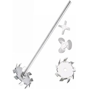 WKEWANG 1 Set Laboratory 304 Stainless Steel Tooth Disc Stirrer, Dispersive Disc Shaker with Stirring Rod (40 x 6 x 200 mm) in Kuwait