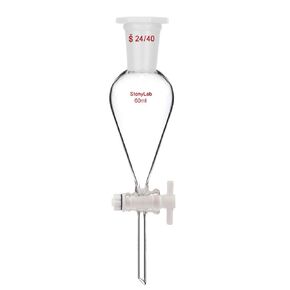 stonylab Borosilicate Glass 250 ml Heavy Wall Conical Separatory Funnel with 24/40 Joints and PTFE Stopcock in Saudi Arabia