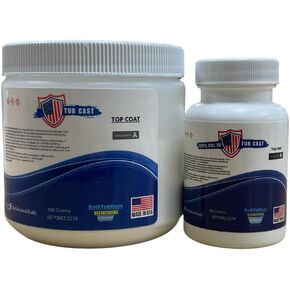 Refinished Bath Solutions Ekopel Roll On Tub Cast Top Coat Replacement Set (Part A + Part B, 2 Bottles) in Saudi Arabia