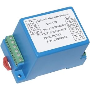 جهاز استشعار الجهد ToolRise ثلاثي الطور AC جهاز إرسال الجهد AC0-5V-600V كشف الجهد 4-20mA 0-5V 10V RS485 مخرج 3PH محول مستشعر الجهد (0-5V Output، AC0-380V_12VDC) in Kuwait