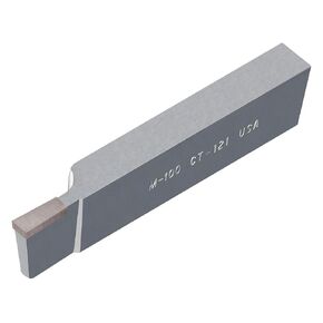 Micro 100 CT-121 Cut Off Tool - CT Style - Brazed, 1/4" Width, 3/4" Length, 1" Max Bore Depth, 1/2" Square Shank Width, 1" Square Shank Height, 5" OAL, Uncoated in Saudi Arabia