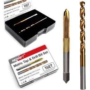 M4 x 0.7 صنبور لولبي ذو نقطة حلزونية ومجموعة رؤوس مثقاب ملتوية 3.3 مم، HSS 6542 وM35 أداة لولبية لآلة الكوبالت للفولاذ المقاوم للصدأ ومعالجة المعادن الصلبة in Kuwait