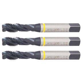 3 قطع من أدوات Sowa مقاس 5/16 بوصة - 18 صنبور فلوت حلزوني - HSSE-V3، حلقة صفراء، خيط UNC، أداء عالي للسبائك والفولاذ المقاوم للصدأ، صنبور آلي للثقوب العمياء، عبوة من 3 قطع in Kuwait