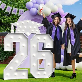 Graduation Decorations Class 2025: Black Marquee Numbers 25 Graduation Decorations 4 Feet Tall Large Kindergarten College High School Grad Party Decor Light up Numbers Big Foam Board Backdrop in Kuwait