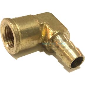 EDGE INDUSTRIAL 3/8 "معرف خرطوم إلى 1/4" أنثى NPT FNPT 90 درجة كوع نحاسي مناسب للوقود / الهواء / الماء / الزيت / الغاز / WOG (الكمية 01) in Kuwait