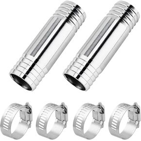 2 حزمة 3/4 "خرطوم بارب المناسب 4" L 304 الفولاذ المقاوم للصدأ الصحية الشائكة الربط الاتحاد المقرنة مع المشبك خرطوم للمنزل حديقة والصناعية (3/4 بوصة خرطوم بارب) in Kuwait