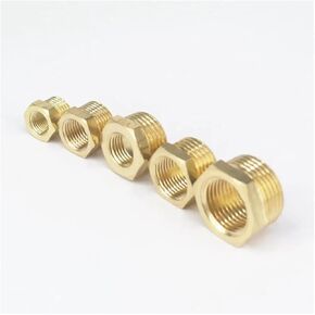 2pcs M8x1 Female -M10x1 Male Brass Reducer Reducing Fitting Gas Water Fuel Pressure Gauge Plumbing Fittings in Saudi Arabia