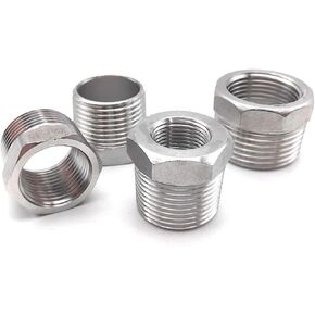 Heart Reducer Bushing BSPT 1/8" 1/4" 3/8" 1/2" Male/Female Thread SS304 Stainless Steel Pipe Fittings For Water Gas Oil(DN15(M)-DN6(F)) in Saudi Arabia