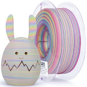 ZIRO PLA Filament 1.75 مم، خيوط طابعة ثلاثية الأبعاد متعددة الألوان غير لامعة، تغيير متدرج اللون PLA، تغيير سريع للون حسب الطول، يناسب معظم طابعات FDM، دقة الأبعاد +/-0.03 مم، طيف باستيل 1 كجم in Kuwait
