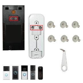 6 قطع براغي بديلة لجرس الباب متوافقة مع جرس الباب الوامض/الحلقي، براغي أمان لوحة الكترونية معززة لجرس باب الفيديو مع أداة مفتاح جرس الباب، قوية مثل الجودة الأصلية in Kuwait