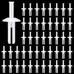 Geelin 50 Pack Nylon Nail Drive Anchors White Rivets Nylon Truss Nail Drive Anchor for Household Industrial RV Shower Room Office Cable Management Entertainment Facility Computer Room(3/4 x 1/4) in Saudi Arabia
