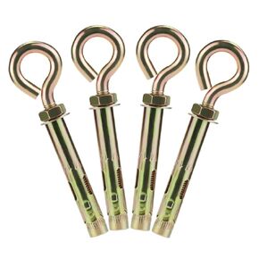 Napredak 9/16" x 5-1/2" Concrete Eye Bolt Anchor Carbon Steel Shoulder eyebolts Anchor, Screw Expansion Sleeve Bolt with Ring, Cement Wall Brick Anchor Fastener (4 pcs) in Kuwait