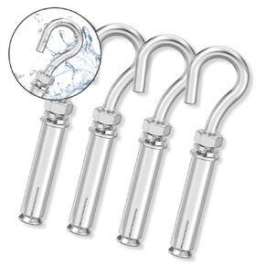 Concrete Anchors with Spring Hook, M8x112mm 4-7/16" 304 Stainless Steel Expansion Screw Bolts Heavy Duty Brick Anchors Hook Bolts (4-Pack) in Saudi Arabia