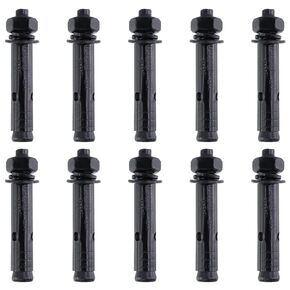 Antrader Expansion Bolts,304 Stainless Steel External Hex Expansion Screw Bolt,10 Pcs Anchor Sleeve Bolt for Concrete,M8x80mm in Kuwait