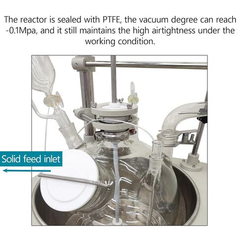 TECHTONGDA 30L Single Layer Glass Reactor 110V Labs Chemical Glass Reactor with Condensor and Stainless Steel Water Bath, Chemical Reaction Vessel for Chemical Biosciences Fields in Kuwait