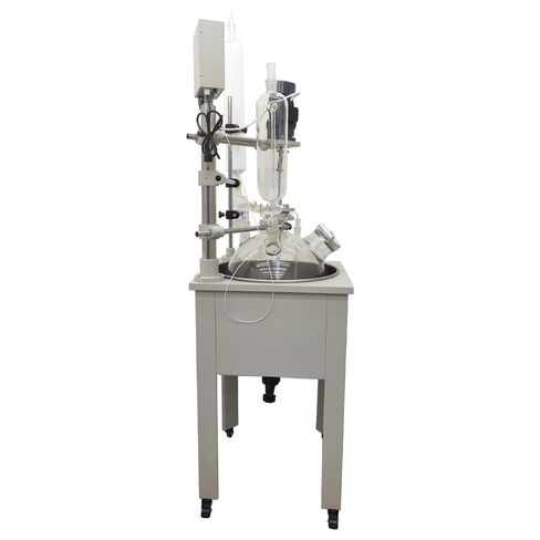 TECHTONGDA 30L Single Layer Glass Reactor 110V Labs Chemical Glass Reactor with Condensor and Stainless Steel Water Bath, Chemical Reaction Vessel for Chemical Biosciences Fields in Kuwait