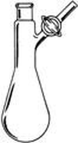 Laboy Glass 100mL Pear-Shaped Schlenk Flask, Solid Glass Stopcock, 24/40 Joint, Heavy Wall Storage & Reaction Vessel in Saudi Arabia