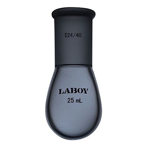 Laboy Glass 500mL Pear-Shaped Evaporation Flask, 24/40 Standard Taper Joint, Heavy Wall Borosilicate 3.3 for Rotary Evaporators & Solvent Recovery in Saudi Arabia
