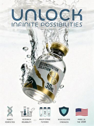 Dilution Solution for Reconstitution 30ml- Ultra Clean in Borosilicate Glass Vial-Made in USA, Veteran-Owned in Kuwait